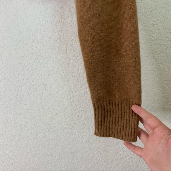 Reformation Womens Brown polo cropped long sleeve cashmere sweatshirt XS - Picture 3 of 8